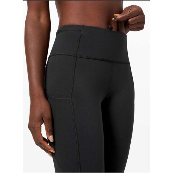 Lululemon Fast/Free Crop II 19" Black Size 8 - Picture 4 of 11